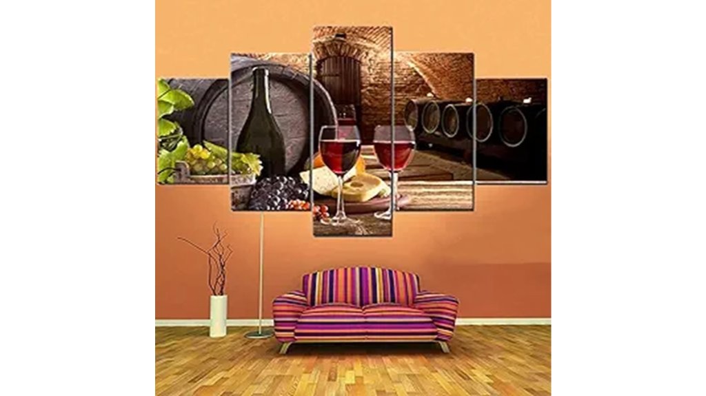 wine themed wall decor set