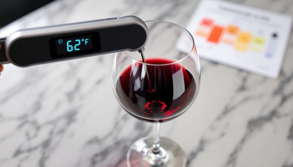 ideal wine serving temperature